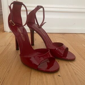 Tamara Mellon Red Leather High Heel Sandals
